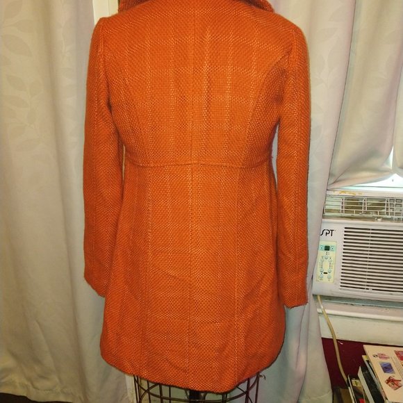 Tulle orange tweed fitted jacket - Picture 2 of 5